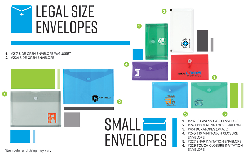 Plastic Mini Envelopes w/ Gusset & Zip Lock Closure